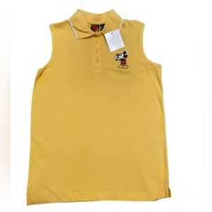Disney Jerry Leigh Yellow Sleeveless Polo Shirt size small
